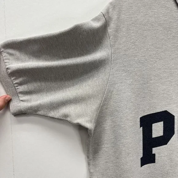Polo Sport Vintage Ralph Lauren Large Logo Made in USA Grey Polo Shirt M - Picture 8 of 10